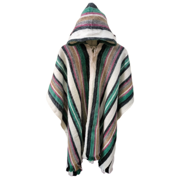 Hooded Andean poncho Tunupa 