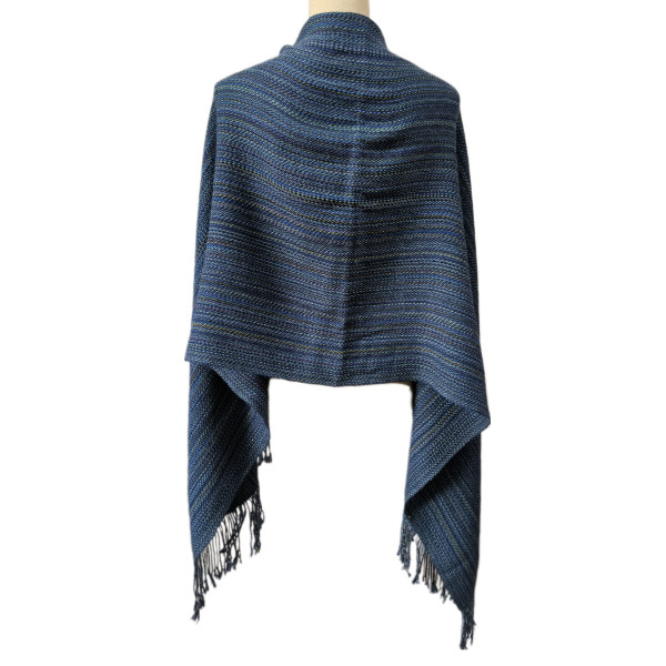 Shawl "Shades of Blue Colors" - Alpaca Wool