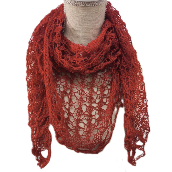 Lace Triangle Scarf - Pure Alpaca Wool