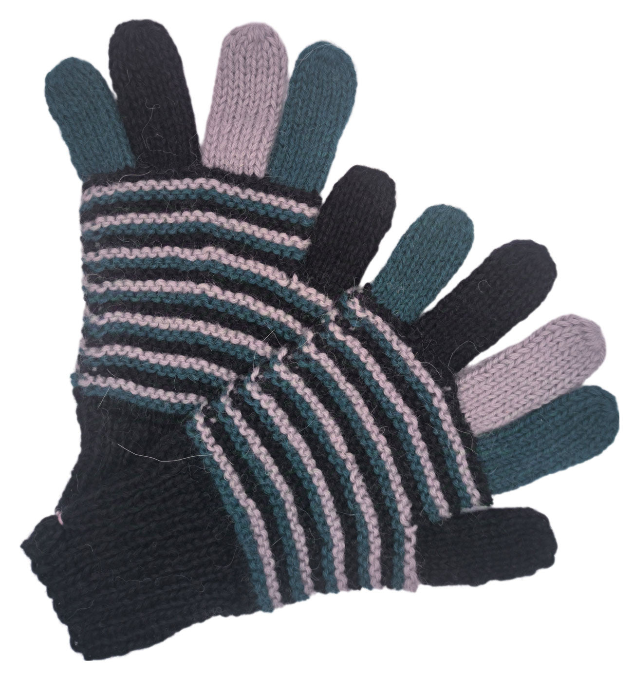 Talla L - Guantes coloridos - Tejidos a mano