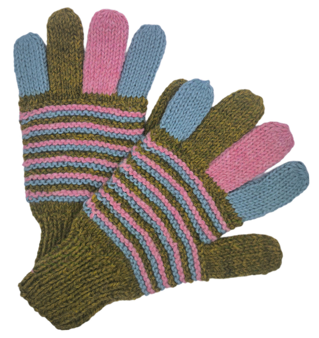 Talla L - Guantes coloridos - Tejidos a mano