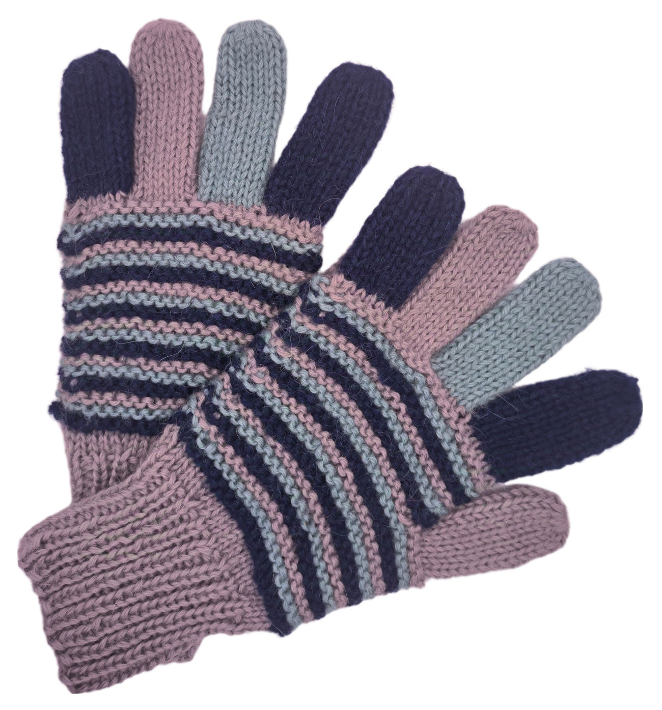 Talla L - Guantes coloridos - Tejidos a mano
