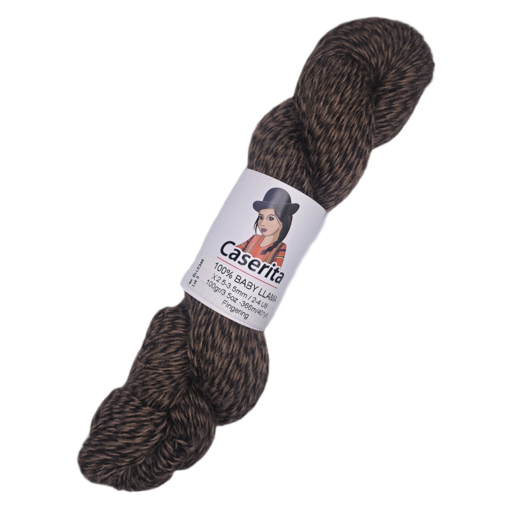 Trío marrón oscuro - 100% baby llama - 100 gr./367 m.